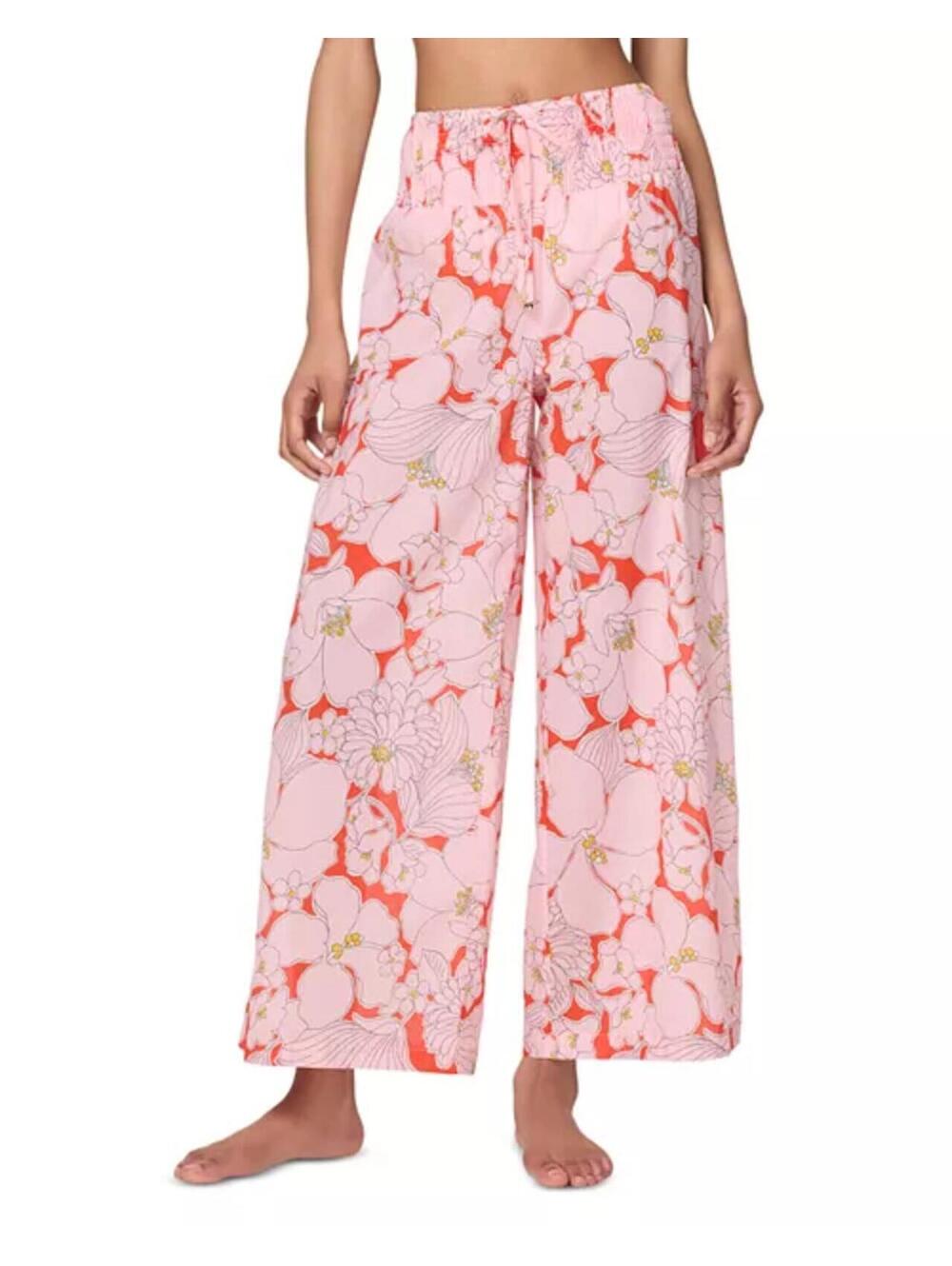 Kate Spade New York Cotton Floral Wide Leg Floral Cover-Up Pants Size Medium